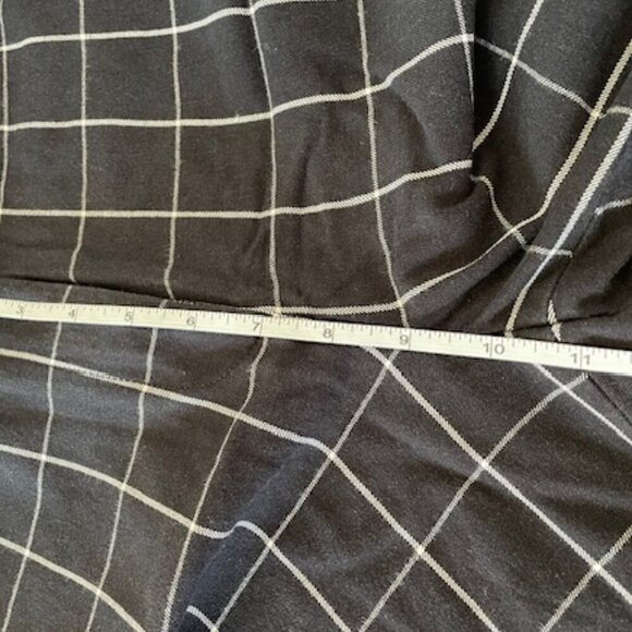 TALBOTS High Waist Straight Leg Black White Windowpane Pants Trousers 12P - Picture 12 of 13